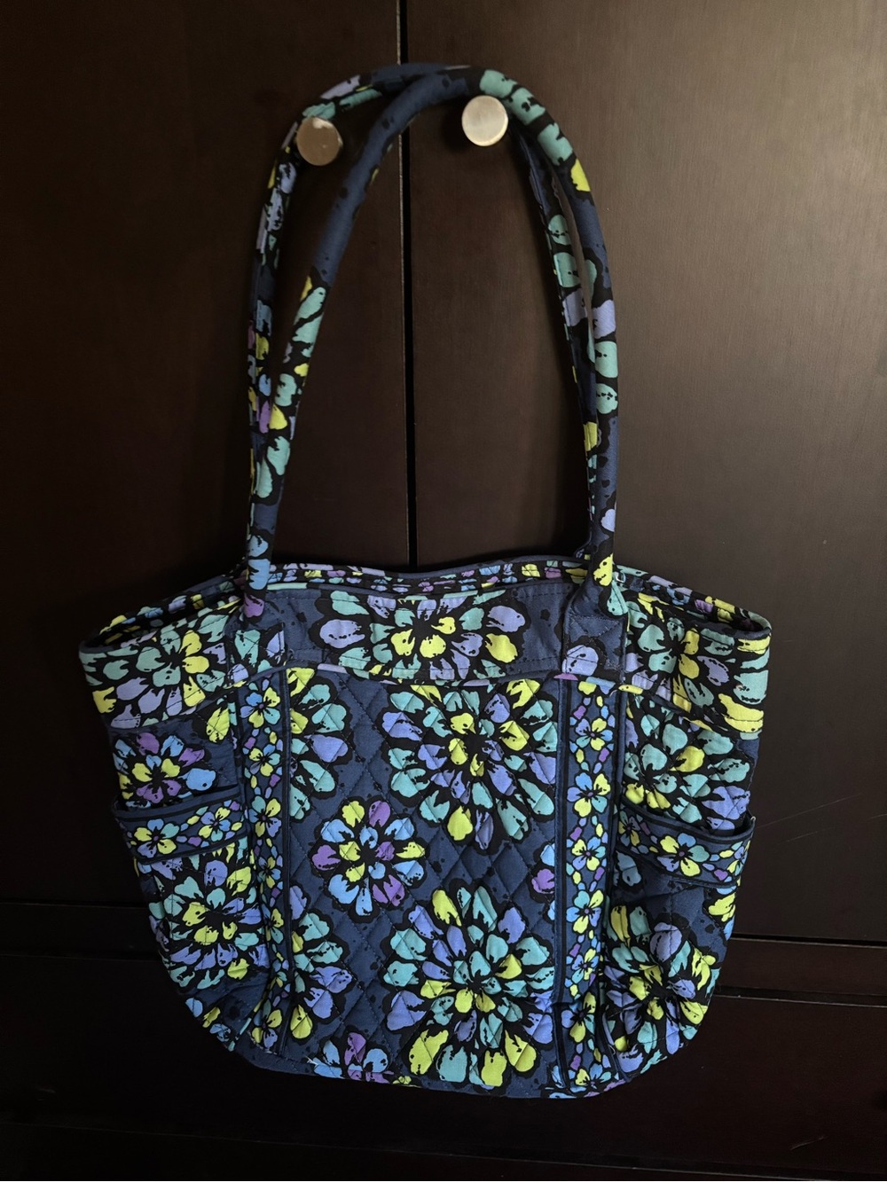 4 in 1 Quilted Floral Vera Bradley Tote Bags shades of blue NWOT
